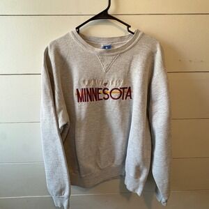 Vintage Champion University of Minnesota Sweatshirt XL Gray Made in USA Crewneck